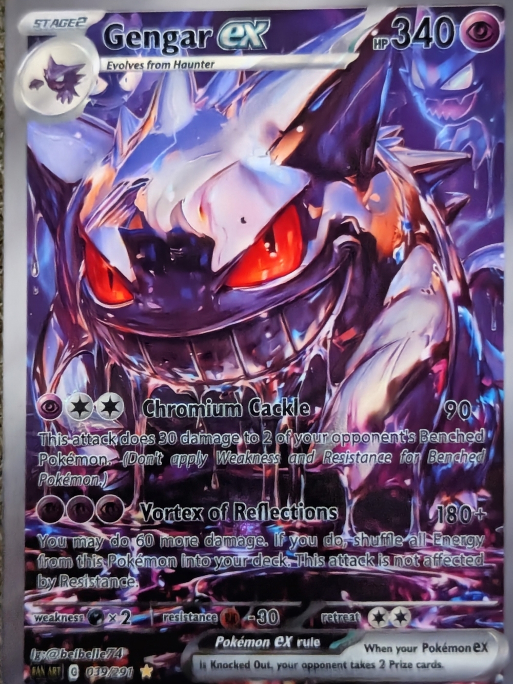 Gengar ex Fan Art Pokemon Card